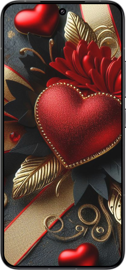 Силіконовий чехол Сердечки v2 для Xiaomi 14 - 5832u-3408 изображение 