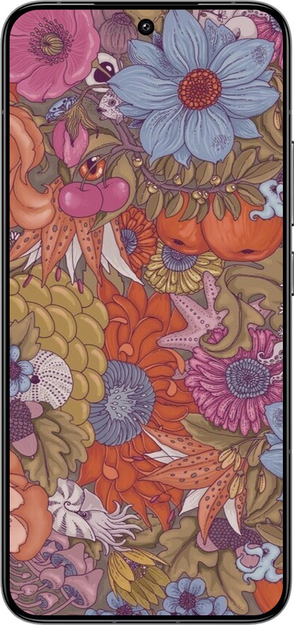 Силіконовий чехол Абстрактні  квіти для Xiaomi 14 - 6526u-3408 изображение 