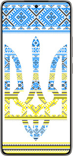 TPU чехол Герб - вышиванка желто-голубая для Xiaomi 14T 5G - 1197b-3773 изображение 