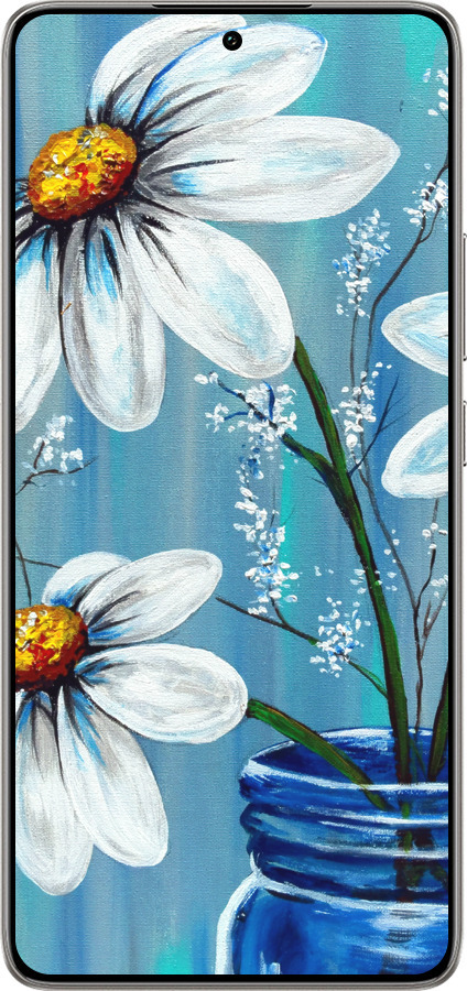 TPU чехол Красивые арт-ромашки для Xiaomi 14T 5G - 4031b-3773 изображение 