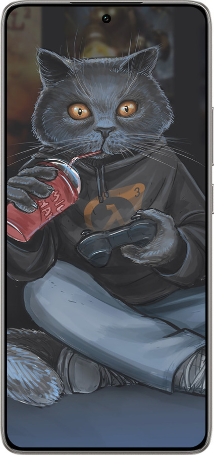 TPU чехол gamer cat для Xiaomi 14T 5G - 4140b-3773 изображение 