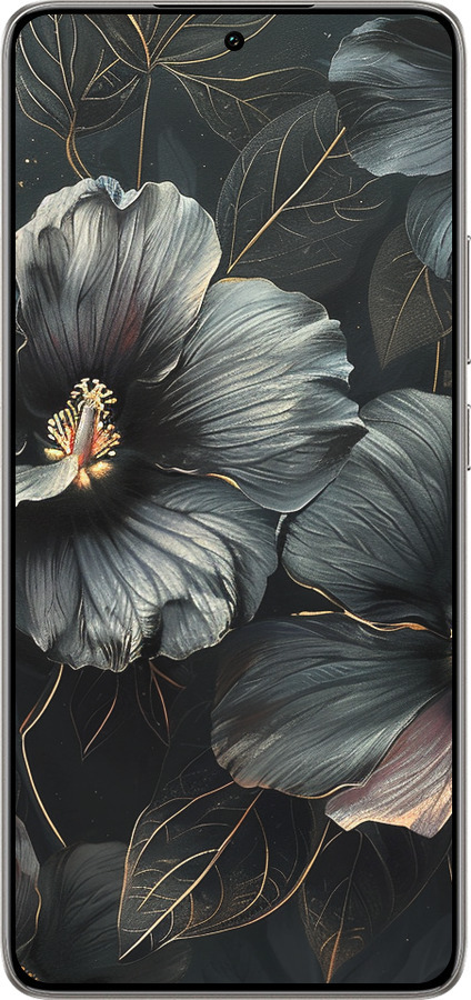 TPU чехол Черные цветы для Xiaomi 14T 5G - 6031b-3773 изображение 