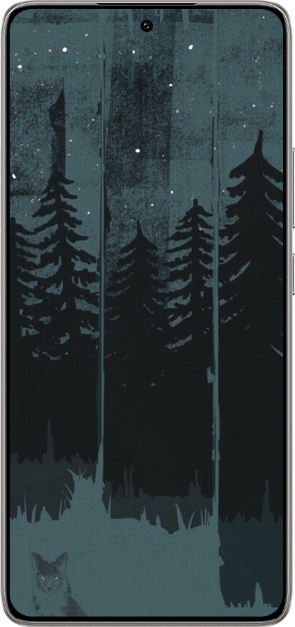 TPU чехол Лиса и ночной лес для Xiaomi 14T 5G - 6481b-3773 изображение 