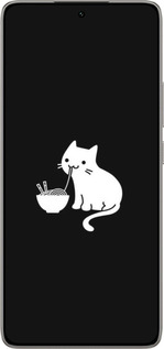 Силиконовый чехол С милым котом на черном фоне для Xiaomi 14T 5G - 6528u-3773 изображение 