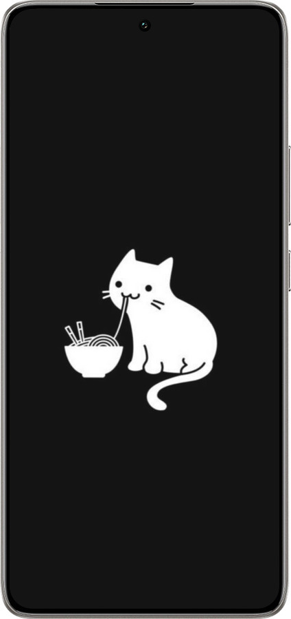 Силиконовый чехол С милым котом на черном фоне для Xiaomi 14T 5G - 6528u-3773 изображение 