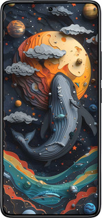 TPU чехол Кит в космосе для Xiaomi 14T Pro - 6328b-3806 изображение 