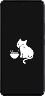 TPU чехол С милым котом на черном фоне для Xiaomi 14T Pro - 6528b-3806 изображение 