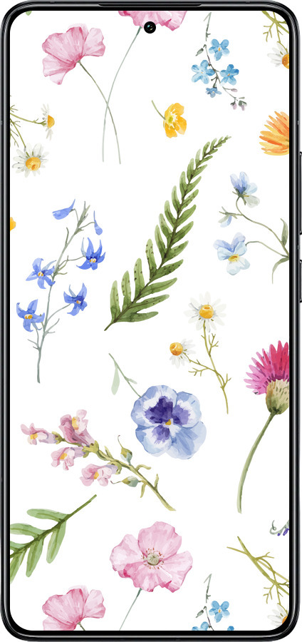 TPU чехол Цветочный фон v2 для Xiaomi 14T Pro - 5472b-3806 изображение 