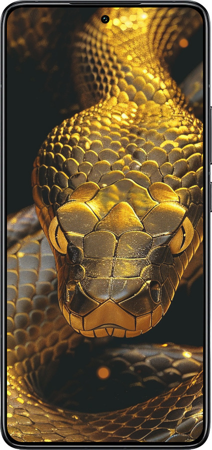 TPU чехол Golden snake для Xiaomi 14T Pro - 6072b-3806 изображение 
