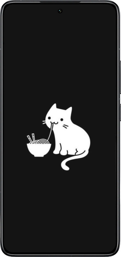 TPU чехол С милым котом на черном фоне для Xiaomi 14T Pro - 6528b-3806 изображение 