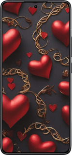 Силіконовий чехол Сердечки для Xiaomi 14T Pro - 5831u-3806 изображение 