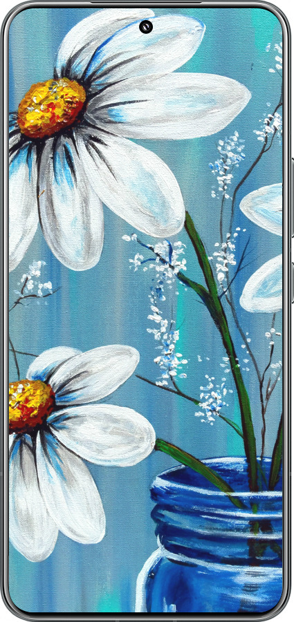 TPU чехол Красиві арт-ромашки для Xiaomi 15 Pro - 4031b-3879 изображение 