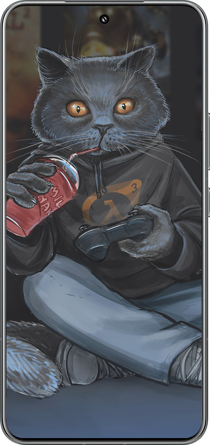 TPU чехол gamer cat для Xiaomi 15 Pro - 4140b-3879 изображение 
