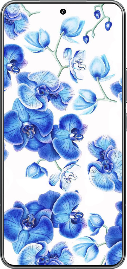 TPU чехол Голубые орхидеи для Xiaomi 15 Pro - 4406b-3879 изображение 