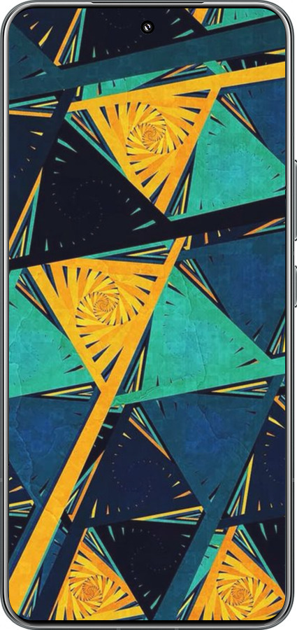 TPU чехол Арт, абстракция, желтый, синий для Xiaomi 15 Pro - 5382b-3879 изображение 