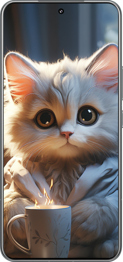 TPU чехол White cat для Xiaomi 15 Pro - 5646b-3879 изображение 