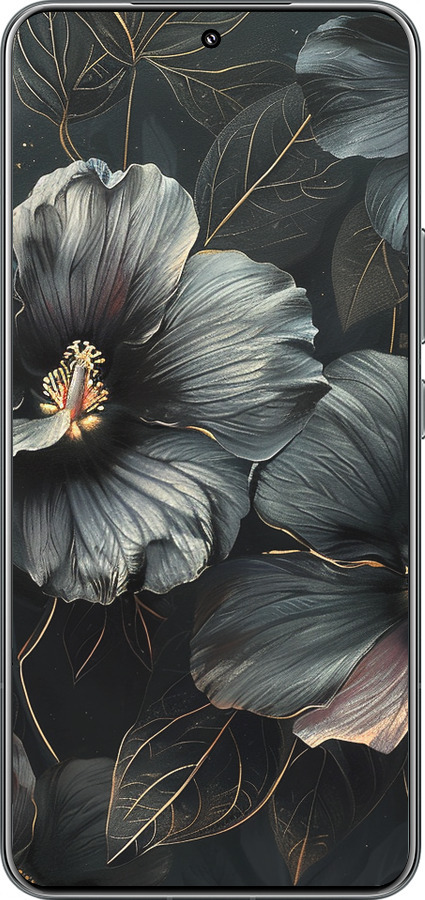 TPU чехол Черные цветы для Xiaomi 15 Pro - 6031b-3879 изображение 