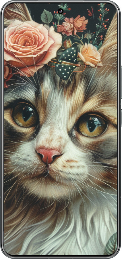 TPU чехол Cats and flowers для Xiaomi 15 Pro - 6069b-3879 изображение 