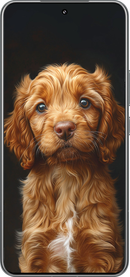 TPU чехол Cocker spaniel на черном фоне для Xiaomi 15 Pro - 6137b-3879 изображение 