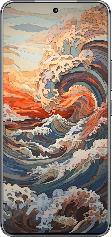 TPU чехол Арт волны для Xiaomi 15 Pro - 6324b-3879 изображение 