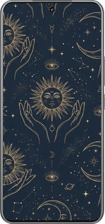 Силиконовый чехол Celestial Harmony: Sun & Moon Gold Mystic Pattern для Xiaomi 15 Pro - 6778u-3879 изображение 