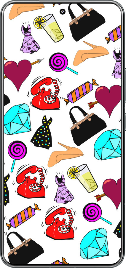 Силіконовий чехол stickers для Xiaomi 15 Pro - 4757u-3879 изображение 