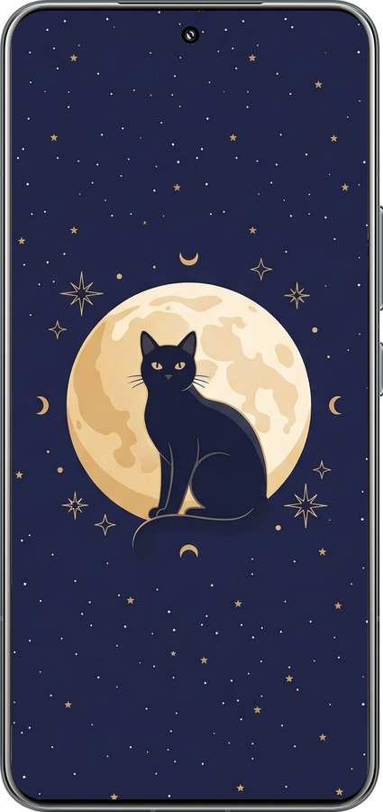 Силиконовый чехол Cute Cat Celestial/Witchy для Xiaomi 15 Pro - 6787u-3879 изображение 
