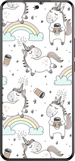 Силиконовый чехол Единорог и кофе для Xiaomi 15 Ultra - 4661u-3967 изображение 