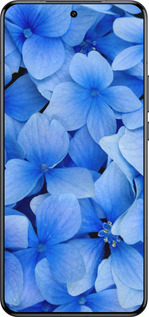 Силиконовый чехол Синие цветы для Xiaomi 15 Ultra - 526u-3967 изображение 