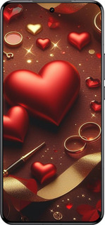Силиконовый чехол Сердечки v3 для Xiaomi 15 Ultra - 5833u-3967 изображение 