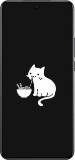 Силиконовый чехол С милым котом на черном фоне для Xiaomi 15 Ultra - 6528u-3967 изображение 