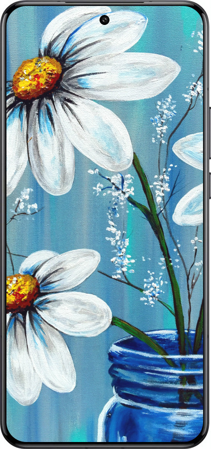 Силіконовий чехол Красиві арт-ромашки для Xiaomi 15 Ultra - 4031u-3967 изображение 