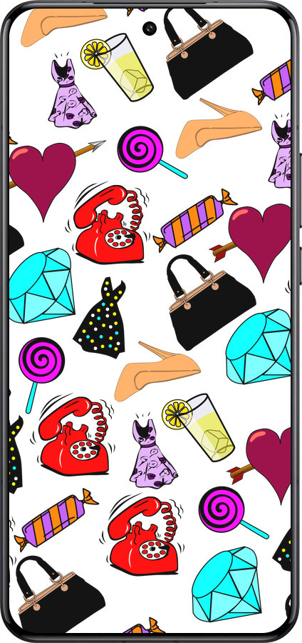 Силиконовый чехол stickers для Xiaomi 15 Ultra - 4757u-3967 изображение 