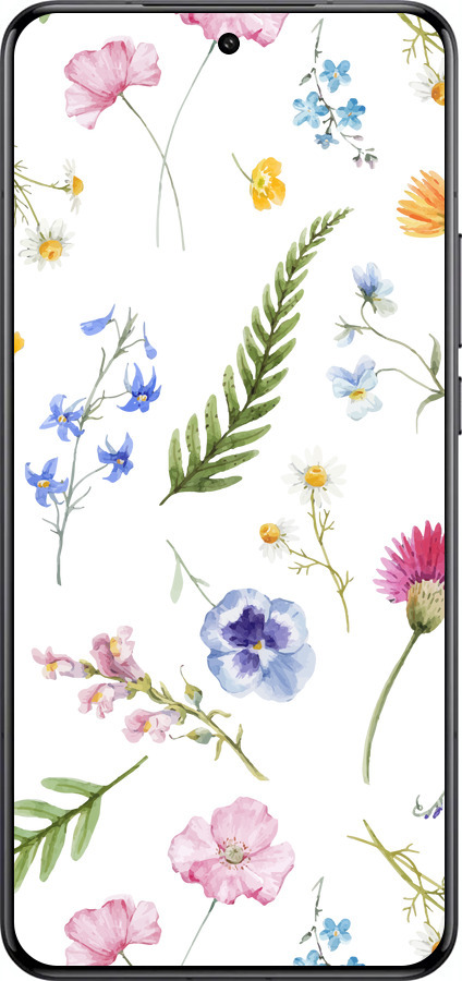 Силиконовый чехол Цветочный фон v2 для Xiaomi 15 Ultra - 5472u-3967 изображение 