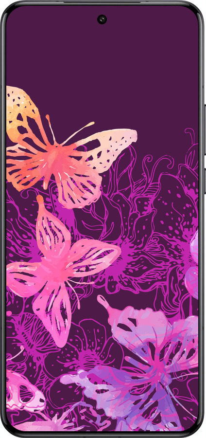 Силіконовий чехол Метелики v2 для Xiaomi 15 Ultra - 5475u-3967 изображение 