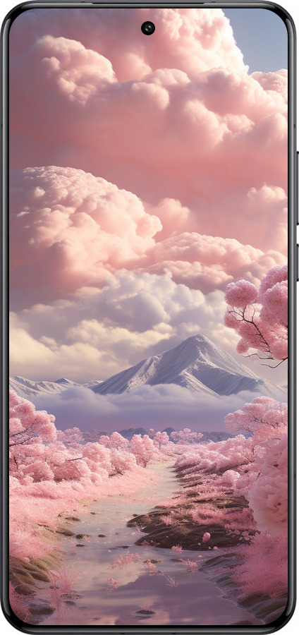 Силиконовый чехол Розовые облака для Xiaomi 15 Ultra - 5660u-3967 изображение 