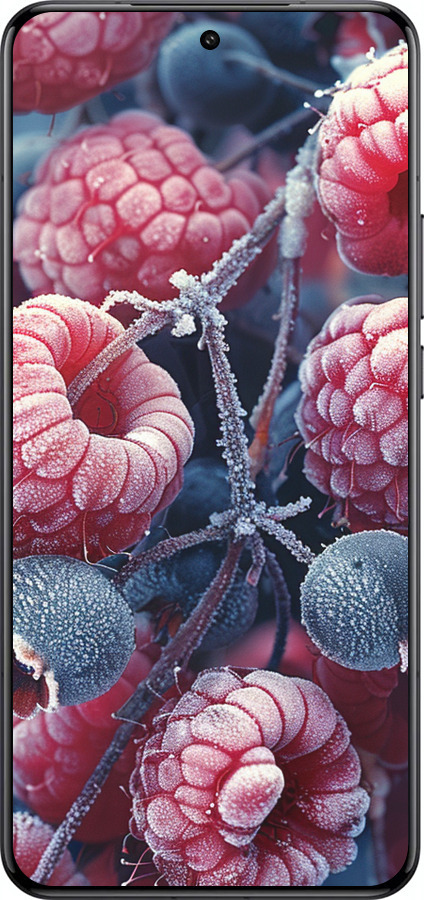 Силиконовый чехол Морозные ягоды для Xiaomi 15 Ultra - 6033u-3967 изображение 