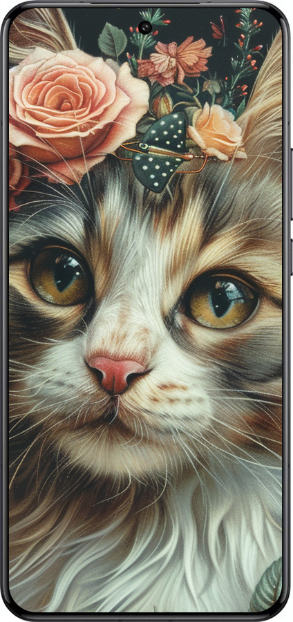 Силиконовый чехол Cats and flowers для Xiaomi 15 Ultra - 6069u-3967 изображение 