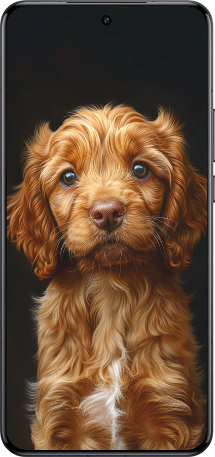 Силиконовый чехол Cocker spaniel на черном фоне для Xiaomi 15 Ultra - 6137u-3967 изображение 