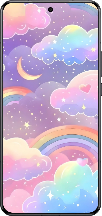 Силіконовий чехол Хмари та веселка для Xiaomi 15 Ultra - 6312u-3967 изображение 
