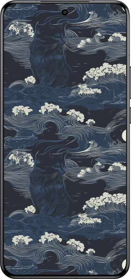 Силиконовый чехол Морская тематика в стиле арт-деко для Xiaomi 15 Ultra - 6520u-3967 изображение 