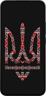 Силиконовый чехол Герб - вышиванка на черном фоне для Xiaomi 15T 5G - 1196u-4100 изображение 