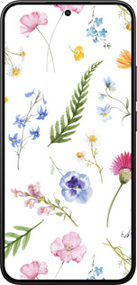 Силиконовый чехол Цветочный фон v2 для Xiaomi 15T 5G - 5472u-4100 изображение 