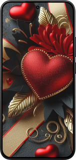 Силиконовый чехол Сердечки v2 для Xiaomi 15T 5G - 5832u-4100 изображение 