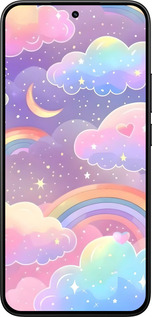 Силиконовый чехол Облака и радуга для Xiaomi 15T 5G - 6312u-4100 изображение 