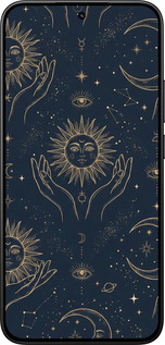 Силиконовый чехол Celestial Harmony: Sun & Moon Gold Mystic Pattern для Xiaomi 15T 5G - 6778u-4100 изображение 
