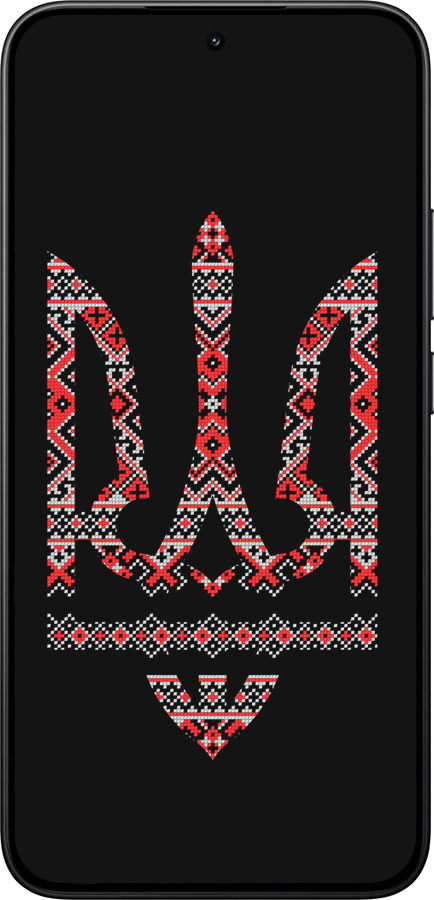 Силиконовый чехол Герб - вышиванка на черном фоне для Xiaomi 15T 5G - 1196u-4100 изображение 