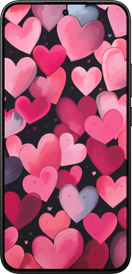 Силиконовый чехол Сердечки 4 для Xiaomi 15T 5G - 5662u-4100 изображение 