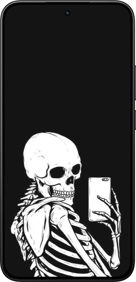Силиконовый чехол Скелет делает Selfie для Xiaomi 15T 5G - 6535u-4100 изображение 
