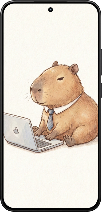 Силиконовый чехол Funny Capybara CEO Working для Xiaomi 15T 5G - 6777u-4100 изображение 